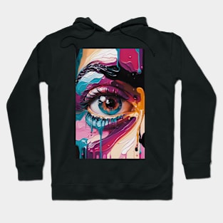 Colourful Eye closeup Hoodie